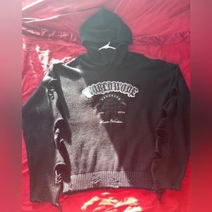 Black Knitted Sweater/Hoodie